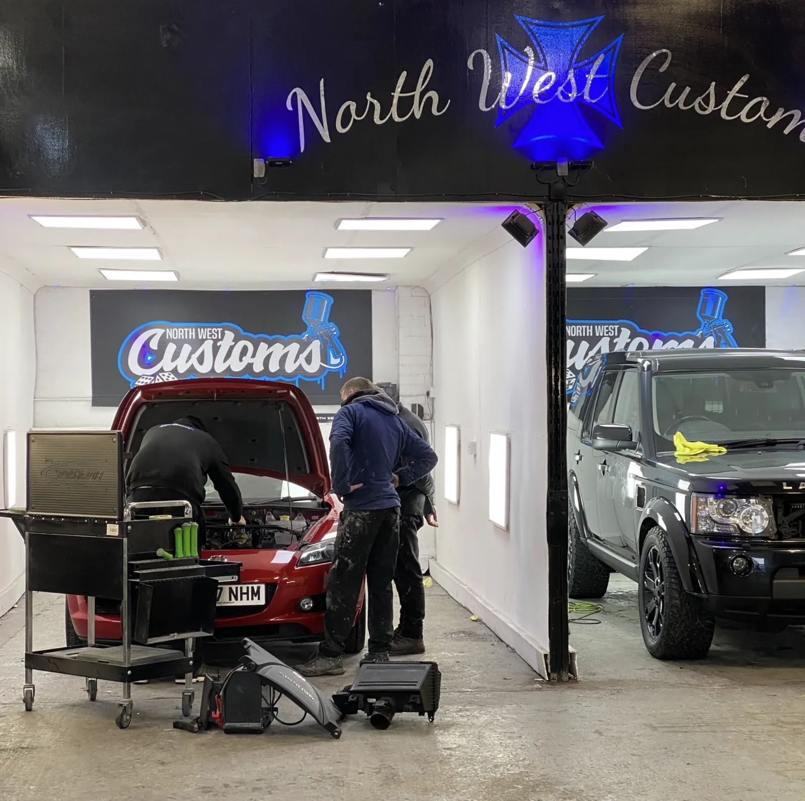 North West Customs workshop during a vehicle consultation